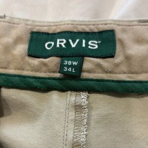 Orvis Beige Pants with Forest Green Accents